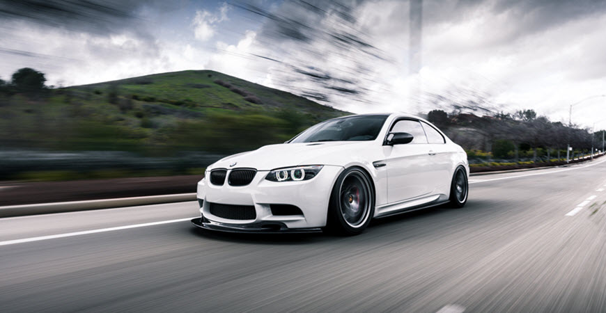 White BMW E92 M3 Car