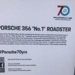Porsche 356 No. 1 Roadster information display board