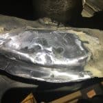 Polished weld repair on metal pipe joint