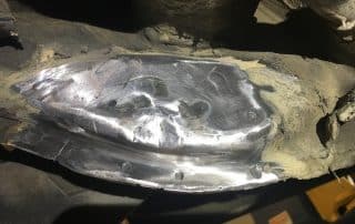 Polished weld repair on metal pipe joint