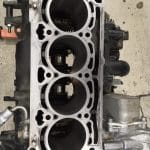 Inline four-cylinder engine block top view