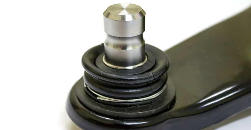 Close-up of automotive ball joint component