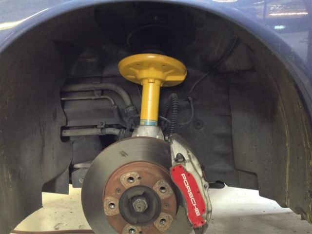 Car brake disc and Porsche caliper