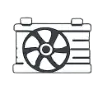 Grayscale graphics card icon with cooling fan