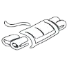 Illustrated pneumatic cylinder with mounting brackets