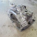 Automotive transmission gearbox on concrete floor