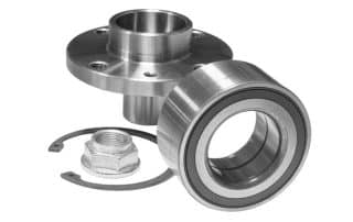 Automotive wheel hub and bearing assembly components