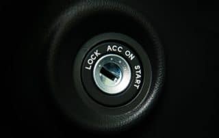 Car ignition switch with lock and start settings