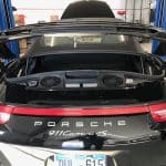Black Porsche 911 Carrera 4S rear view