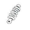 Grayscale shock absorber suspension icon