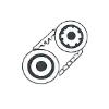 Black and white cassette tape icon