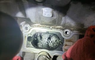 Carbon buildup inside engine intake port