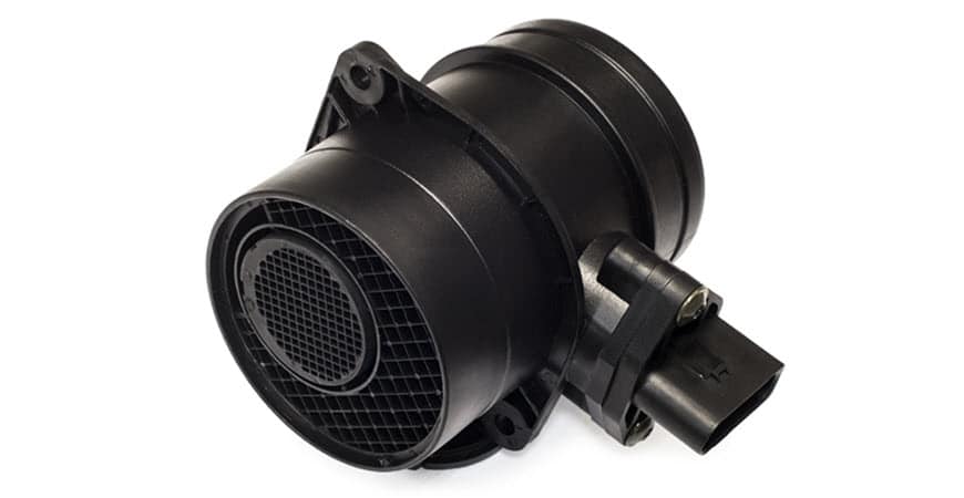 Black automotive mass air flow sensor