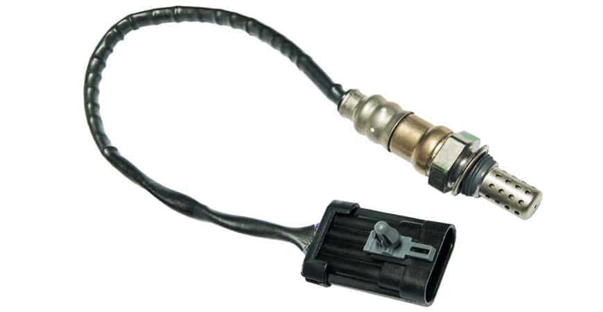 Automotive oxygen sensor with wire connector